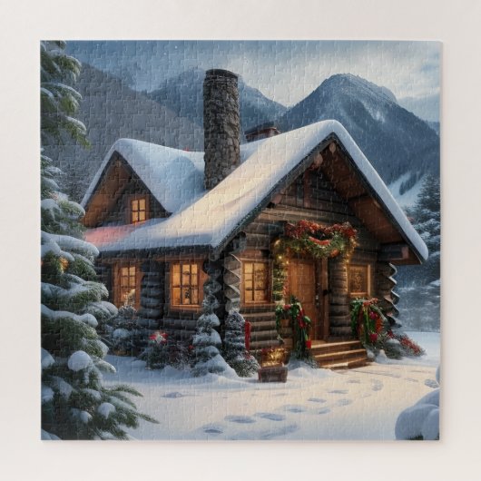 Log Cabin Christmas Puzzle (Vertikal)