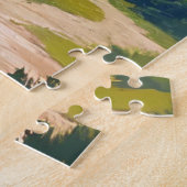 Log Cabin Cottage Mountain Landscape Puzzle (Seite)