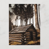 LOG CABIN HAUS IN FORSTPOSTCARDS POSTKARTE (Vorderseite)