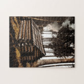 LOG CABIN HAUS IN WOODS JIGSAW PUZZLE (Horizontal)