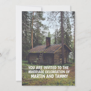 LOG CABIN IN DEN WOODS WEDING INVITATIONEN EINLADUNG