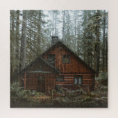 LOG CABIN IN WOODS JIGSAW PUZZLE (Vertikal)