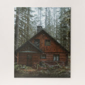 LOG CABIN IN WOODS JIGSAW PUZZLE (Vertikal)