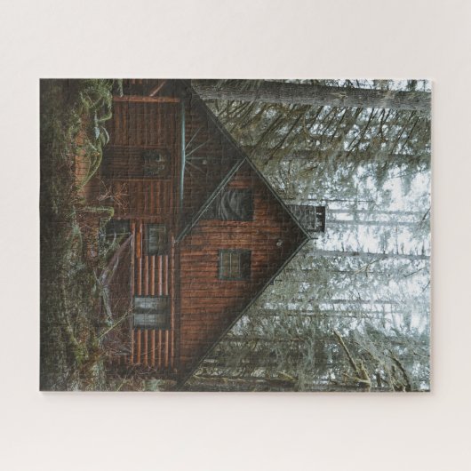 LOG CABIN IN WOODS JIGSAW PUZZLE (Horizontal)