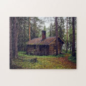 LOG CABIN IN WOODS JIGSAW PUZZLE (Horizontal)