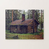 LOG CABIN IN WOODS JIGSAW PUZZLE (Horizontal)