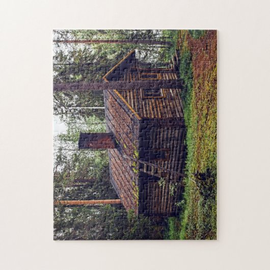 LOG CABIN IN WOODS JIGSAW PUZZLE (Vertikal)