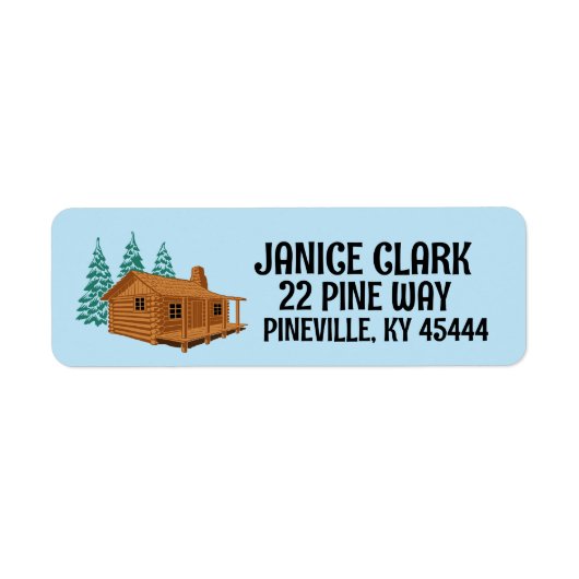 LOG CABIN RETURN ADDRESS LABELS (Vorne)