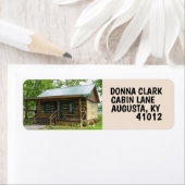 LOG CABIN-RÜCKSENDEADRESSEN-AUFKLEBER (Insitu)