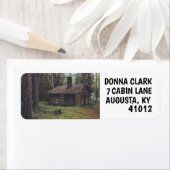 LOG CABIN-RÜCKSENDEADRESSEN-AUFKLEBER (Insitu)