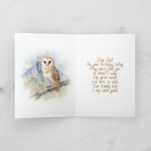 Log Cabin, Stream and Deer, Happy Birthday Dad Karte (Innenseite)