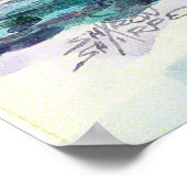 LOG CABIN & STREAM - Canvas Print Poster (Ecke)