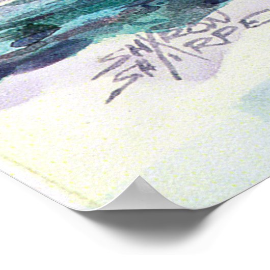 LOG CABIN & STREAM - Canvas Print Poster (Ecke)