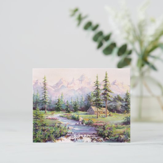 LOG CABIN VON SHARON SHARPE POSTKARTE (Stehend Vorderseite)