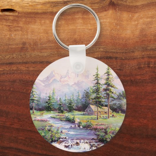LOG CABIN VON SHARON SHARPE SCHLÜSSELANHÄNGER (Vorderseite)