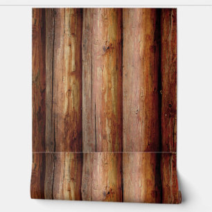 LOG CABIN Wandpapier (horizontal installieren) Tapete