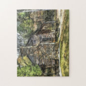 LOG CABIN WATERCOLOR ART Puzzle (Vertikal)