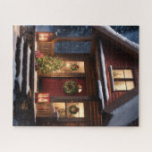 LOG CABIN WINTER CHRISTMAS JIGSAW PUZZLE (Horizontal)