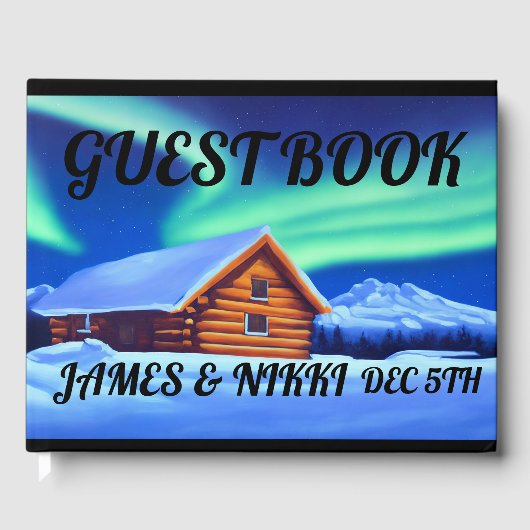 LOG CABIN WINTER WEDD Gästebuch (Vorderseite)