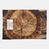 Log Cabin Woodsy Airbnb Ferienvermietung Geschirrtuch (Horizontal)