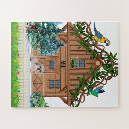 Log Cabin Zuhause Jigsaw Puzzle (Horizontal)