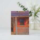 Log Cabin Zuhause Postkarte (Stehend Vorderseite)