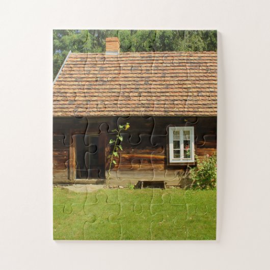 LOG HOUSE TINUSE HOUSE JIGSAW PUZZLE (Vertikal)