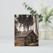 LOG KABIN IN DEN WOODS POSTCARDS POSTKARTE (Stehend Vorderseite)