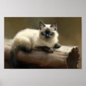 Log Lounger Siamese Kitten Poster (Vorne)