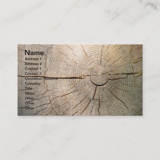 Log Pattern Visitenkarte (Vorderseite)
