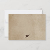 Log Zuhause Cabin Wedding RSVP Response Card Karte (Rückseite)