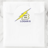 LOGAN 6 RUNDER AUFKLEBER (Tasche)