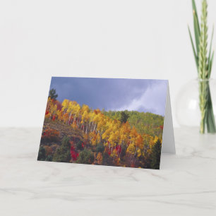 Logan Canyon in Utah im Herbst mit vorbei Karte