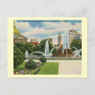 Logan Circle, Philadelphia Vintag Postkarte