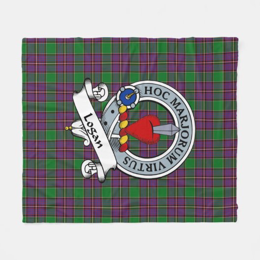 Logan Clan Abzeichen Tartan Kariert Fleecedecke (Vorderseite (Horizontal))