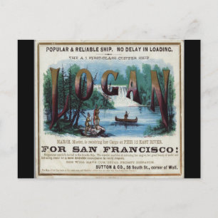 Logan Clipper Sailing Postkarte