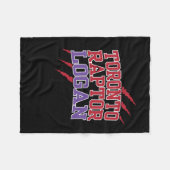 Logan Custom Player Nba Team Toronto Raptors Fleecedecke (Vorderseite (Horizontal))