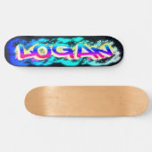 LOGAN Customized Graffiti Skateboard (Horizontal)