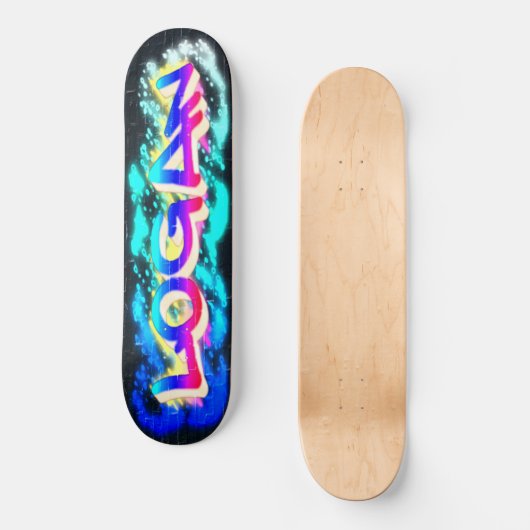 LOGAN Customized Graffiti Skateboard (Vorderseite)