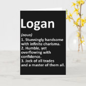 Logan Definition Personalisiert Name Funny Birthda Karte (Gelbe Blume)