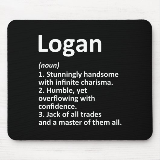 Logan Definition Personalisiert Name Funny Birthda Mousepad (Vorne)