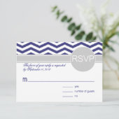 Logan & Derek UAWG | Graue BASIC WHITE PAPER RSVP Karte (Stehend Vorderseite)