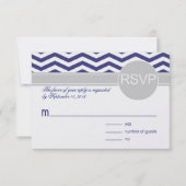 Logan & Derek UAWG | Seegrau METALLIC ICE PAPIER RSVP Karte (Vorderseite)