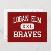 Logan Elm - Braves - Hoch - Circleville Ohio Postkarte (Vorne/Hinten)