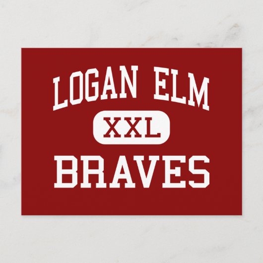 Logan Elm - Braves - Hoch - Circleville Ohio Postkarte (Vorderseite)