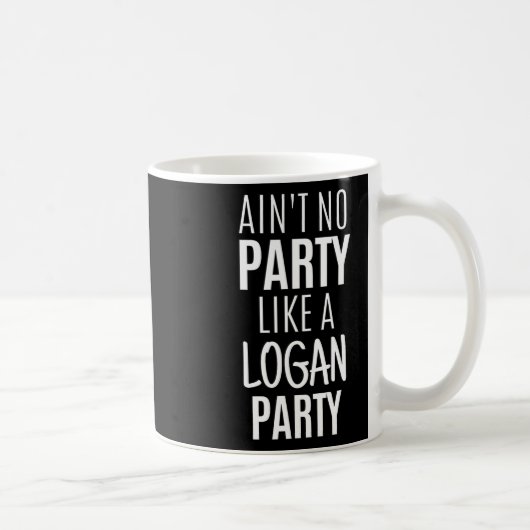 Logan Funny Personalisiert Name Party Geburtstag C Kaffeetasse (Rechts)