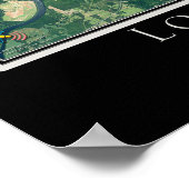 Logan Martin Lake Alabama Satellite Poster Karte (Ecke)