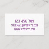 Logan Mechanic Business Card Visitenkarte (Rückseite)