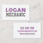 Logan Mechanic Business Card Visitenkarte (Vorne/Hinten)