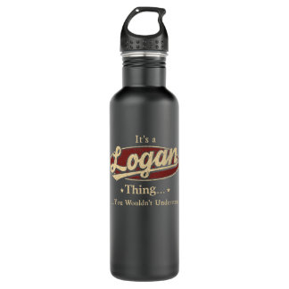 LOGAN Name Thwater Flasche  Edelstahlflasche